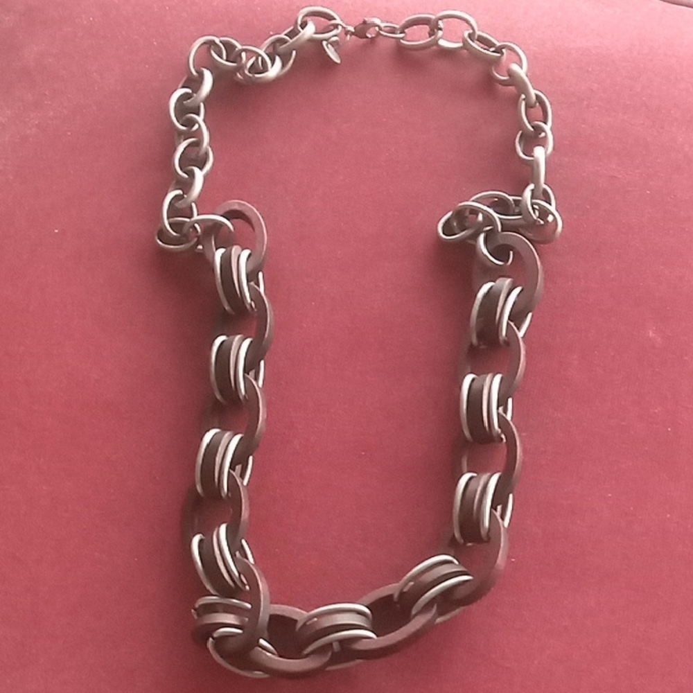 Statement Black Chunky Chain Necklace - Women's Jewelry